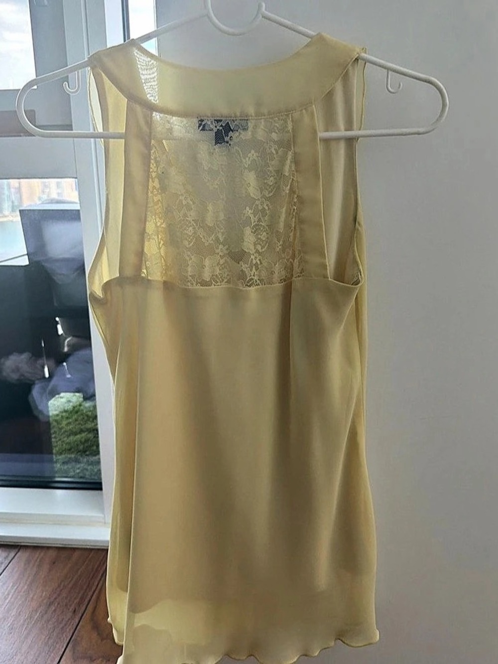 BCX Ruffle Front Blouse in Yellow - Picture 2 of 2